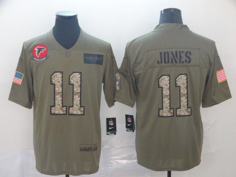 Men Atlanta Falcons #11 Jones green Nike Olive Salute To Service Limited NFL Jersey->atlanta falcons->NFL Jersey